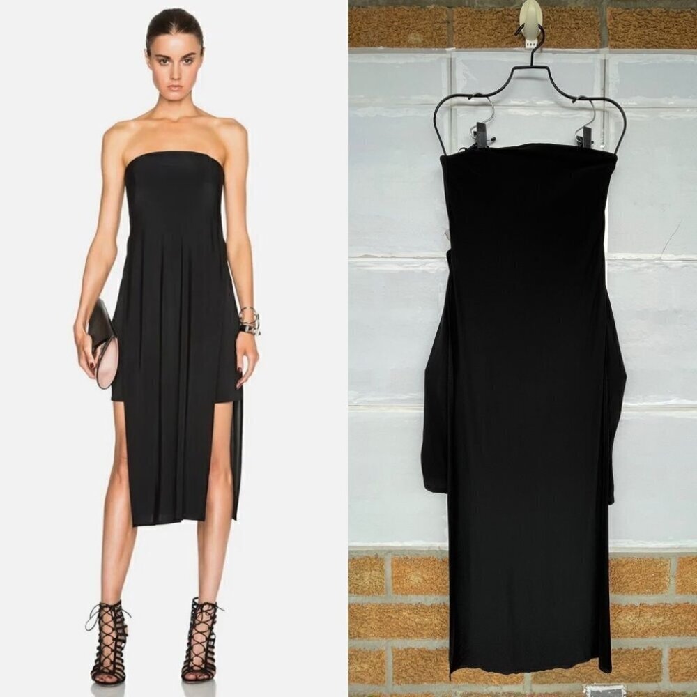 Helmut Lang Faint Draped Strapless Dress size 4